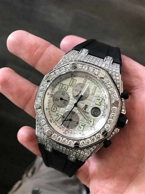 audemars piguet royal oak offshore iced out replica|royal oak offshore collection 42mm.